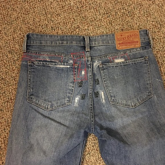 Lucky Brand 2/26 Ava Skinny Smiley Face Jeans - Picture 4 of 12